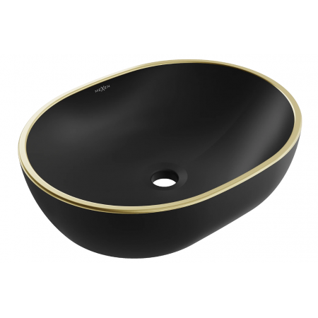 Умивальник (раковина) MEXEN VIKI BLACK GOLD EDGE накладний *