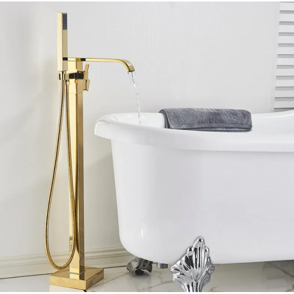 Змішувач для ванни REA CARAT GOLD золотий підлоговий