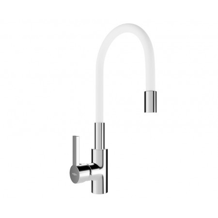 Змішувач для кухні MEXEN FLEX WHITE CHROME білий хром