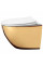 Підвісний унітаз REA CARLO FLAT MINI GOLD WHITE