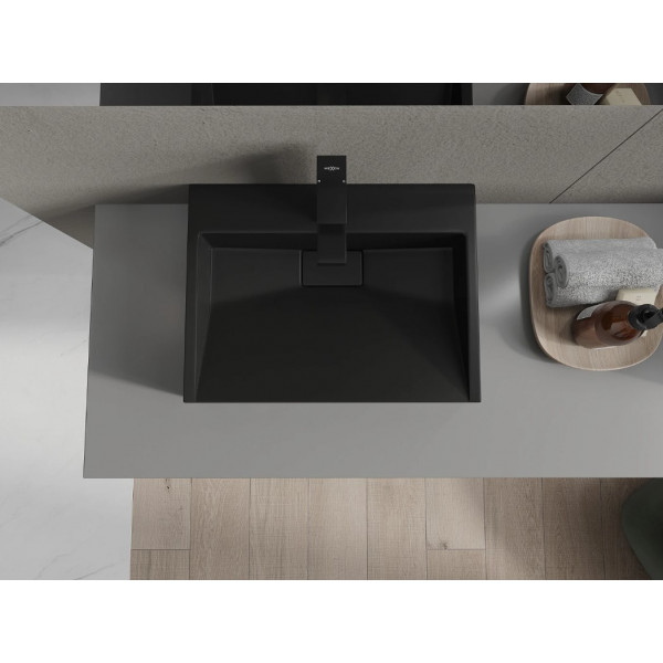 Умивальник (раковина) MEXEN AVA 50 BLACK MATT 1/O накладний підвісний