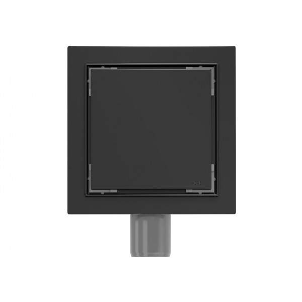 Трап для душу MEXEN FLAT 12х12 BLACK чорний квадратний *
