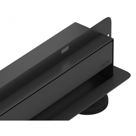 Трап для душу MEXEN FLAT 120 WALL BLACK 2в1 настінний чорний