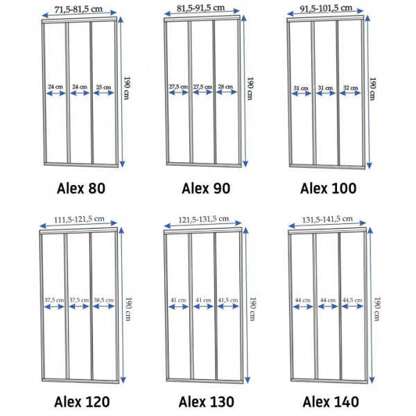 Душові двері REA ALEX 130 CHROME