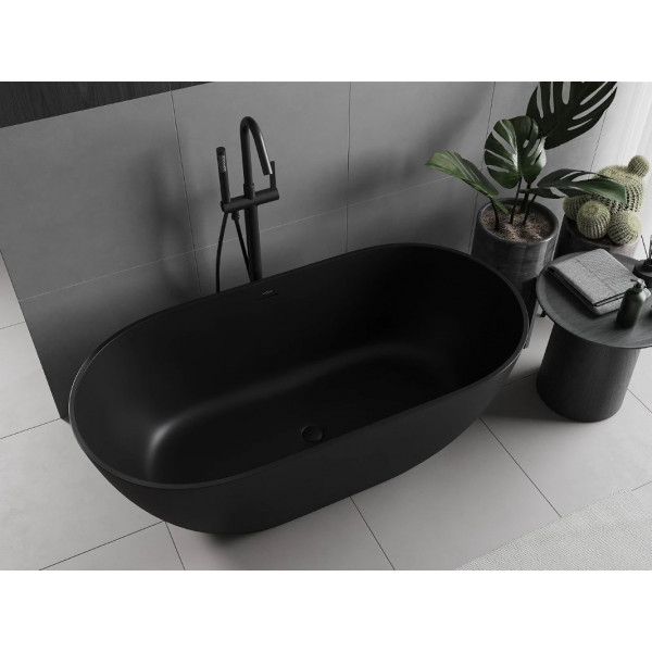 Ванна окрема MEXEN RIMINI 150х75 BLACK MATT з штучного каменю