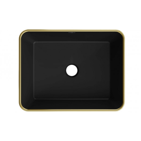Умивальник (раковина) MEXEN CATIA BLACK MATT DIAMOND GOLD накладний