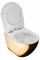 Підвісний унітаз REA CARLO FLAT MINI GOLD WHITE