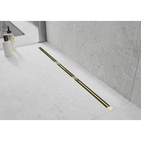 Трап для душу MEXEN FLAT 160 SUPER SLIM GOLD 360 ° золотий
