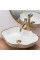Умивальник (раковина) REA PEARL WHITE GOLD EDGE накладний