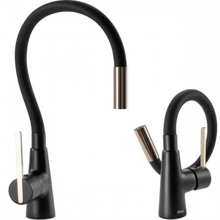 Змішувач для кухні REA ICON BLACK GOLD