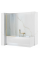 Шторка для ванни REA ELEGANT 70 BRUSHED GOLD постійна