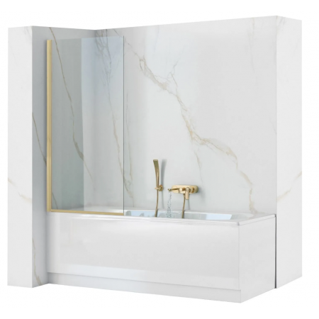 Шторка для ванни REA ELEGANT 70 BRUSHED GOLD постійна