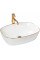 Умивальник (раковина) REA SOL WHITE GOLD EDGE накладний *