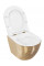 Підвісний унітаз REA CARLO FLAT BRUSH GOLD золотий