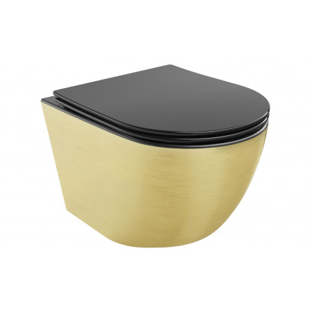 Підвісний унітаз MEXEN LENA BRUSHED GOLD BLACK MATT