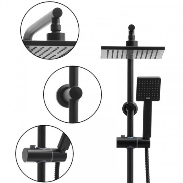 Душовий гарнітур YOKA TIKI-BLK BLACK чорний *