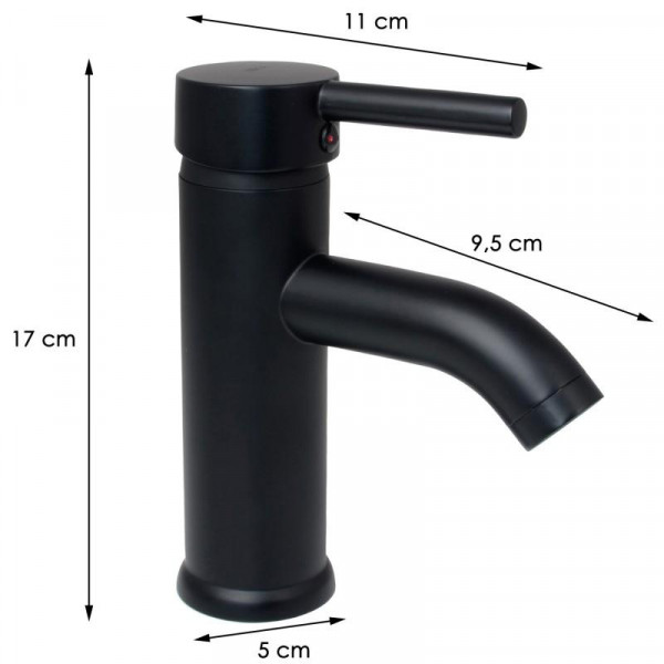 Змішувач для раковини (умивальника) YOKA SPA 24 BLACK чорний *