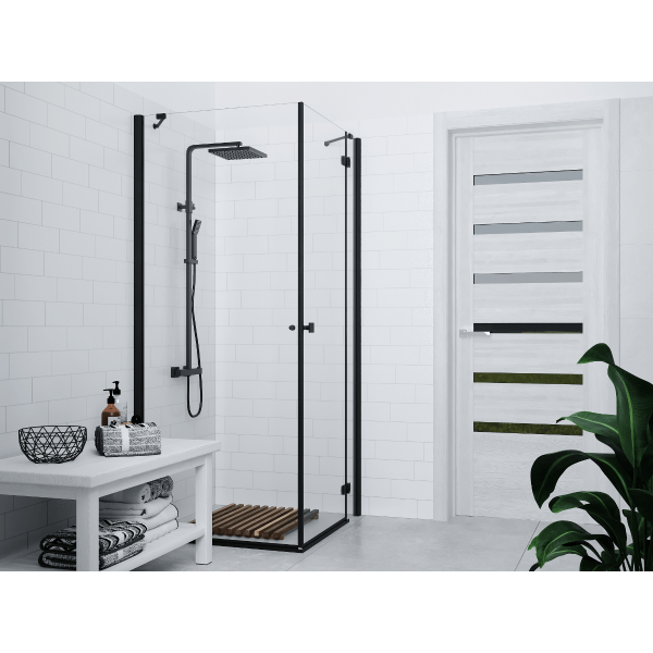 Душовий гарнітур CORSAN ANGO BLACK з термостатом *