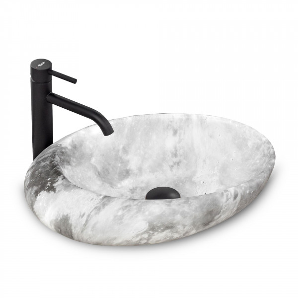 Умивальник (раковина) REA ROXY C STONE GREY MATT сірий накладний