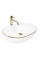 Умивальник (раковина) REA CLEO 61 WHITE GOLD EDGE накладний