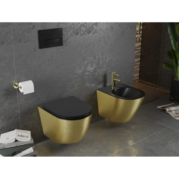 Підвісне біде MEXEN LENA BRUSHED GOLD BLACK MATT