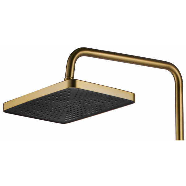 Душовий гарнітур REA ROB BRUSHED GOLD матове золото з термостатом та виливом