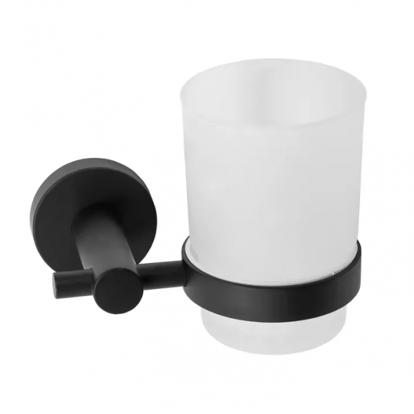 Склянка для зубних щіток REA 322233C BLACK чорний