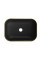 Умивальник (раковина) MEXEN RITA BLACK MATT GOLD EDGE накладний *