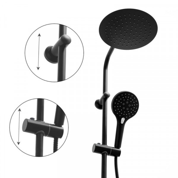 Душовий гарнітур YOKA BERGEN 25 BLACK чорний