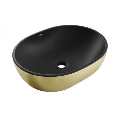 Умивальник (раковина) MEXEN VIKI BRUSHED GOLD BLACK MATT накладний