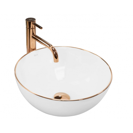 Умивальник (раковина) REA STELLA ROSE GOLD EDGE накладний *