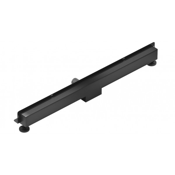 Трап для душу MEXEN FLAT 100 WALL BLACK 2в1 настінний чорний