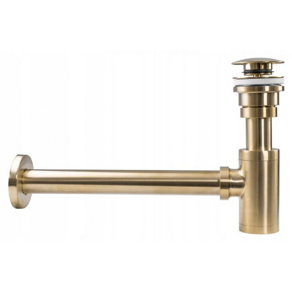 Сифон для раковини REA BRUSHED GOLD універсальний + CLICK-CLACK