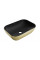 Умивальник (раковина) MEXEN RITA GOLD BRUSHED BLACK MATT накладний