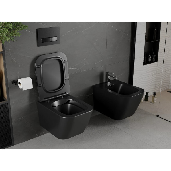 Підвісний унітаз MEXEN MADOX BLACK MATT чорний