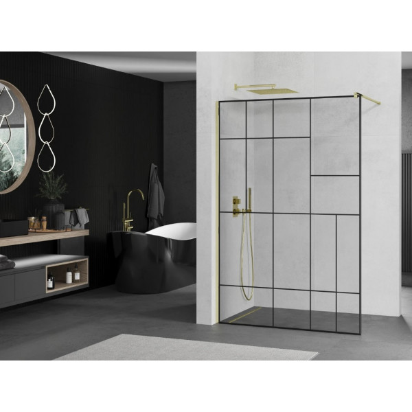 Душова стінка MEXEN KIOTO 130 LOFT-2 GOLD