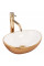 Умивальник (раковина) REA SOFIA MINI GOLD WHITE накладний