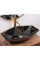 Умивальник (раковина) REA VEGAS BLACK MARBLE SHINY накладний чорний