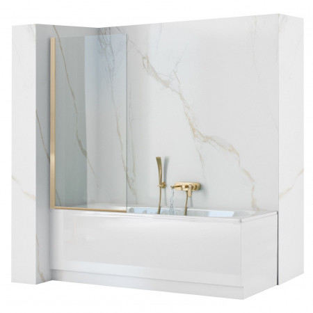 Шторка для ванни REA ELEGANT 70 GOLD постійна