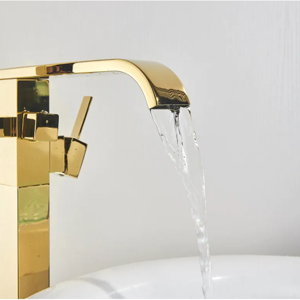 Змішувач для ванни REA CARAT GOLD золотий підлоговий