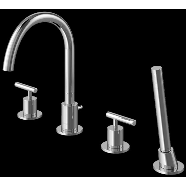 Змішувач для ванни KOHLMAN ROXIN CHROME на борт ванни *