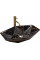 Умивальник (раковина) REA VEGAS BLACK MARBLE SHINY накладний чорний