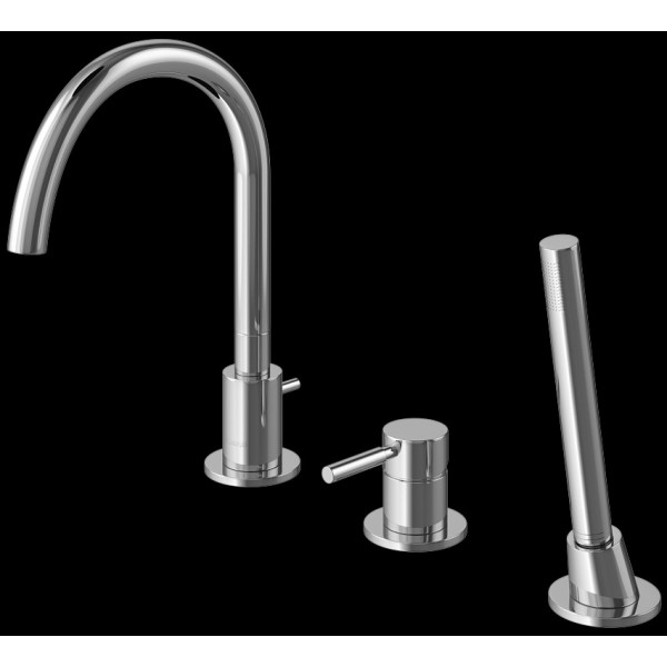 Змішувач для ванни KOHLMAN ROXIN CHROME на борт ванни *