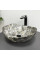 Умивальник (раковина) VBI RONTA DARK GREY STONE MATT накладний