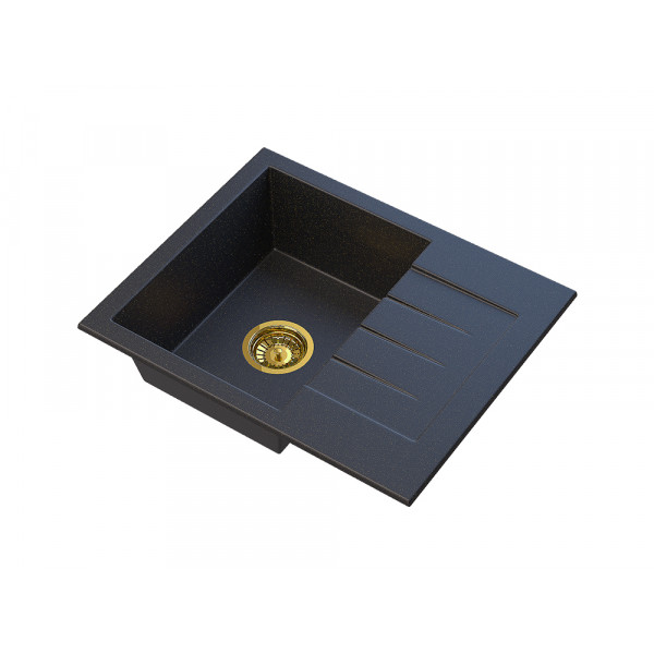 Кухонна мийка GRANITAN MILANO BLACK GOLD чорна із золотим вкрапленням *