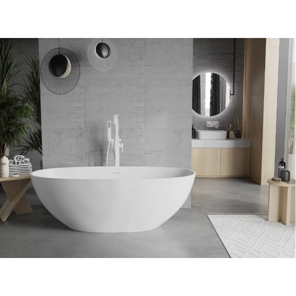 Ванна окрема MEXEN BARI 165х75 WHITE MATT з штучного каменю
