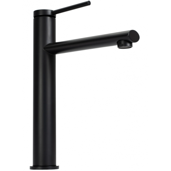 Змішувач для раковини (умивальника) REA OVAL BLACK чорний високий