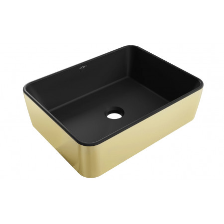 Умивальник (раковина) MEXEN CATIA GOLD BLACK MATT накладний