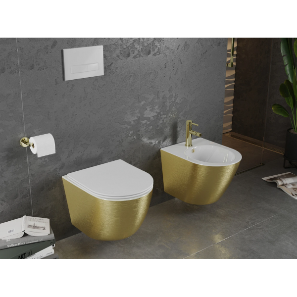Підвісний унітаз MEXEN LENA BRUSHED GOLD