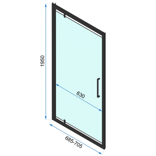 Душова кабіна REA RAPID SWING 100x70 BLACK
